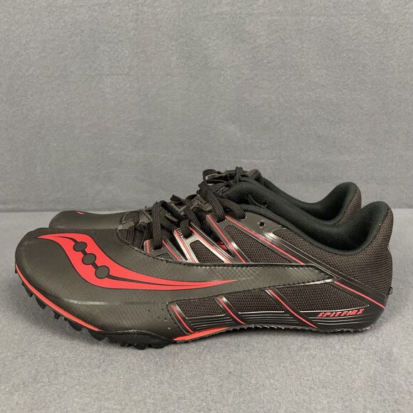 Saucony Mens Track Spike Shoes 10.5 Running Black Track Field Sprinting - Picture 4 of 14